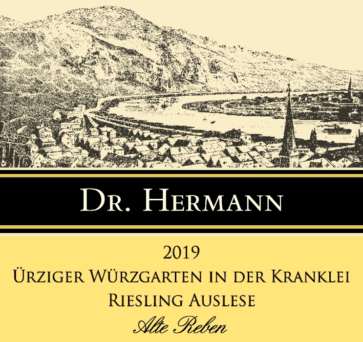 Dr Hermann, Ürziger Würzgarten In der Kranklei Riesling Auslese Alte Reben (Gold Capsule) 2019 släpps 22 februari, 2021